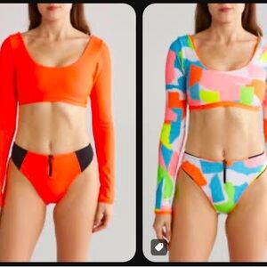 Maaji Fire Besti Mimmi Long‎ Sleeve Reversible
Two- Piece Swimsuit Small